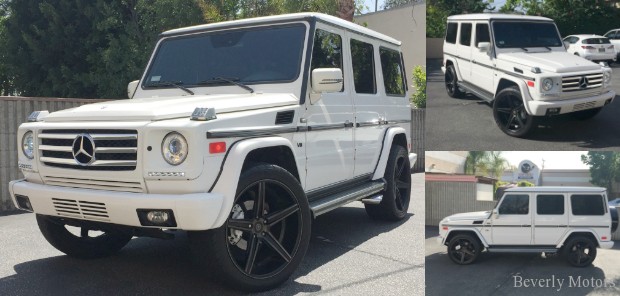 2002 Mercedes-Benz G500 White on Black G55 G550 AMG Brabus Gwagon Gwagen Gelik WALD Black Bison Hamann G class For Sale